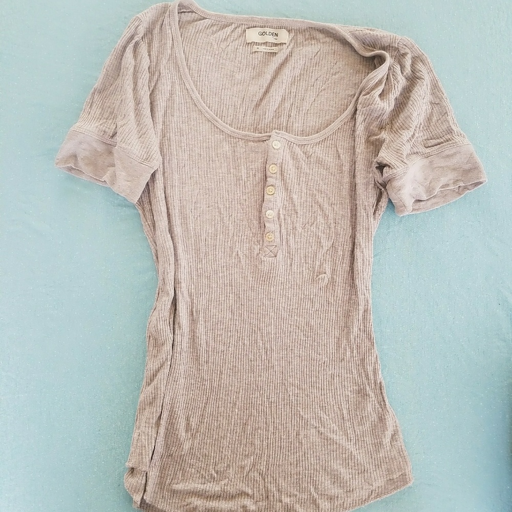 Women's Gray Henley Tunic Tee